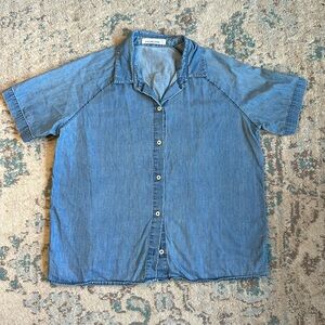Everlane denim blouse